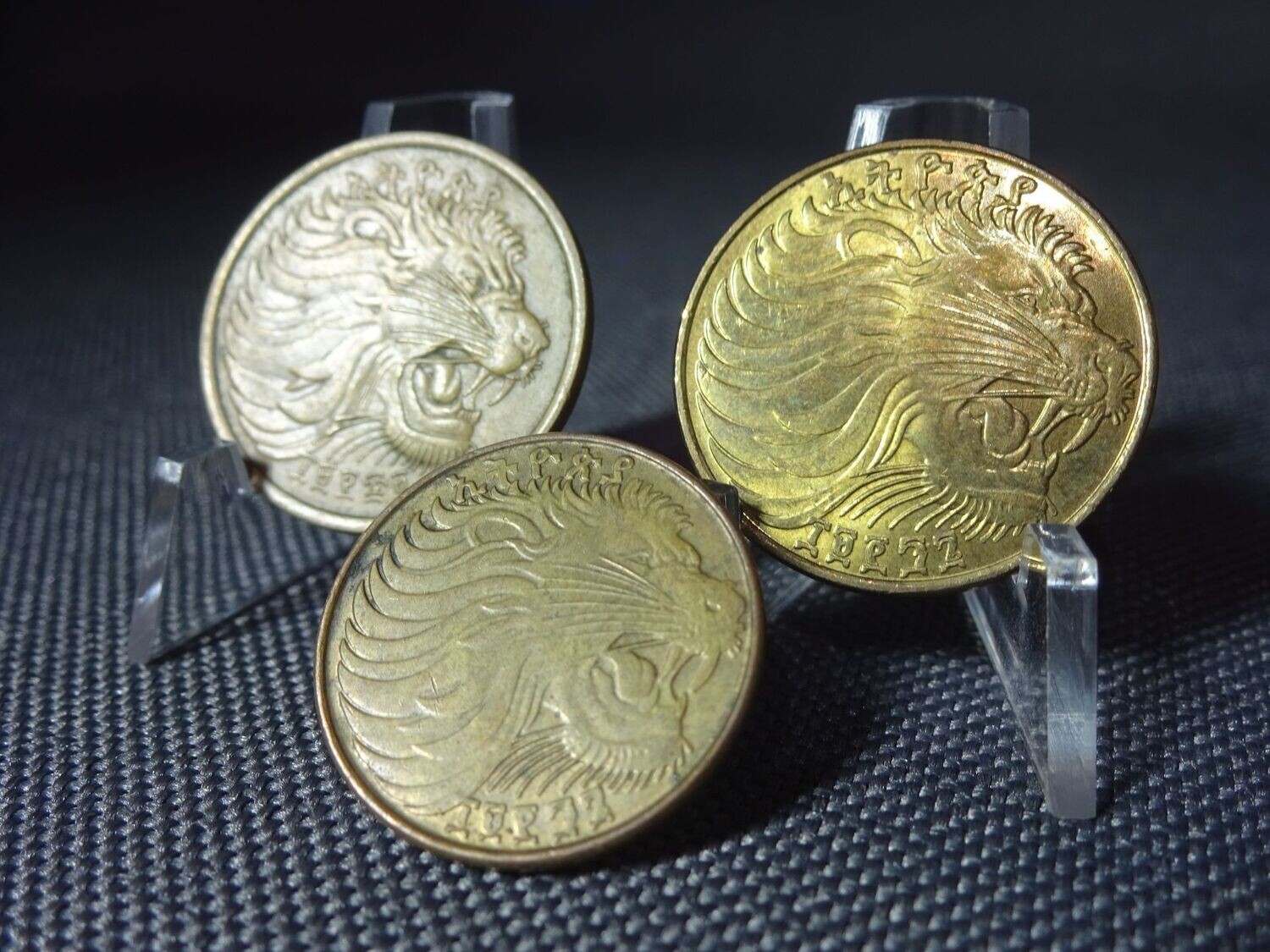 Münzen Set Äthiopien 5 & 10 Centimes Löwe