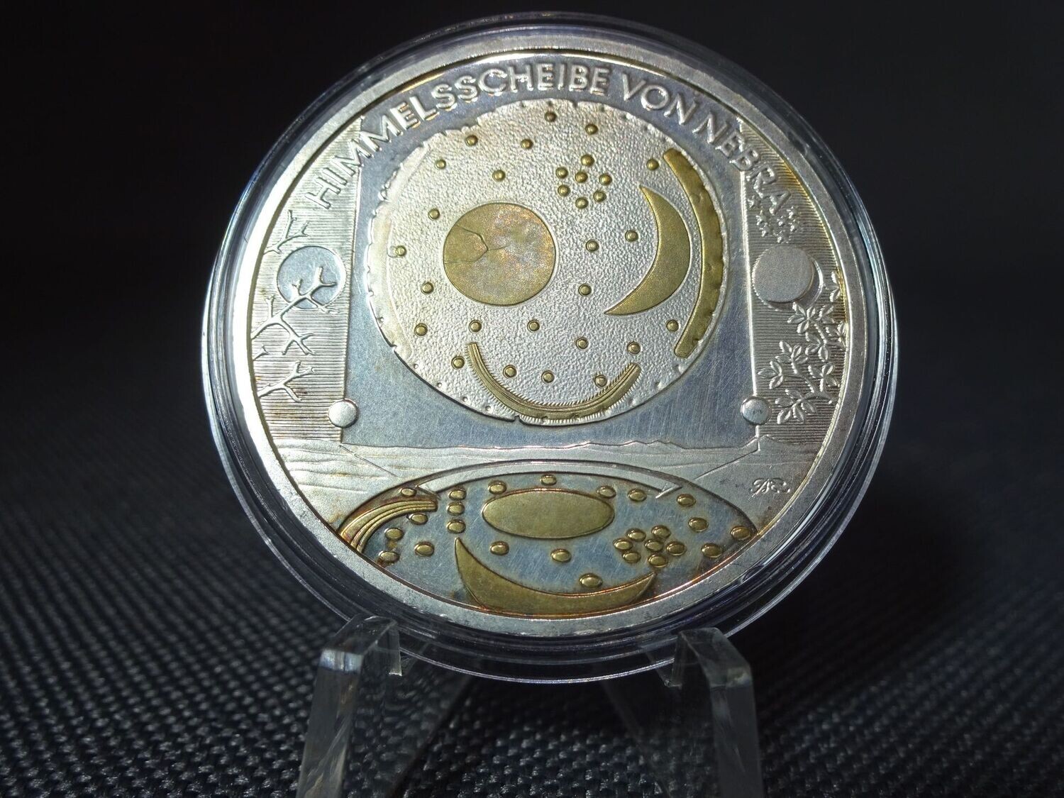 Silbermünze Deutschland 2008 A 10 Euro Himmelsscheibe von Nebra Gilded