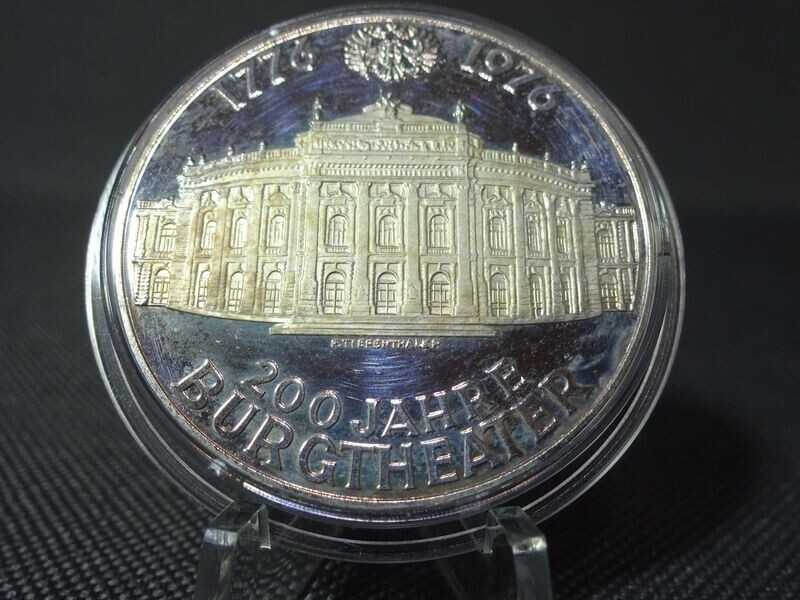 Silbermünze Österreich 1976 100 Schilling 200 Jahre Burgtheater PP Proof