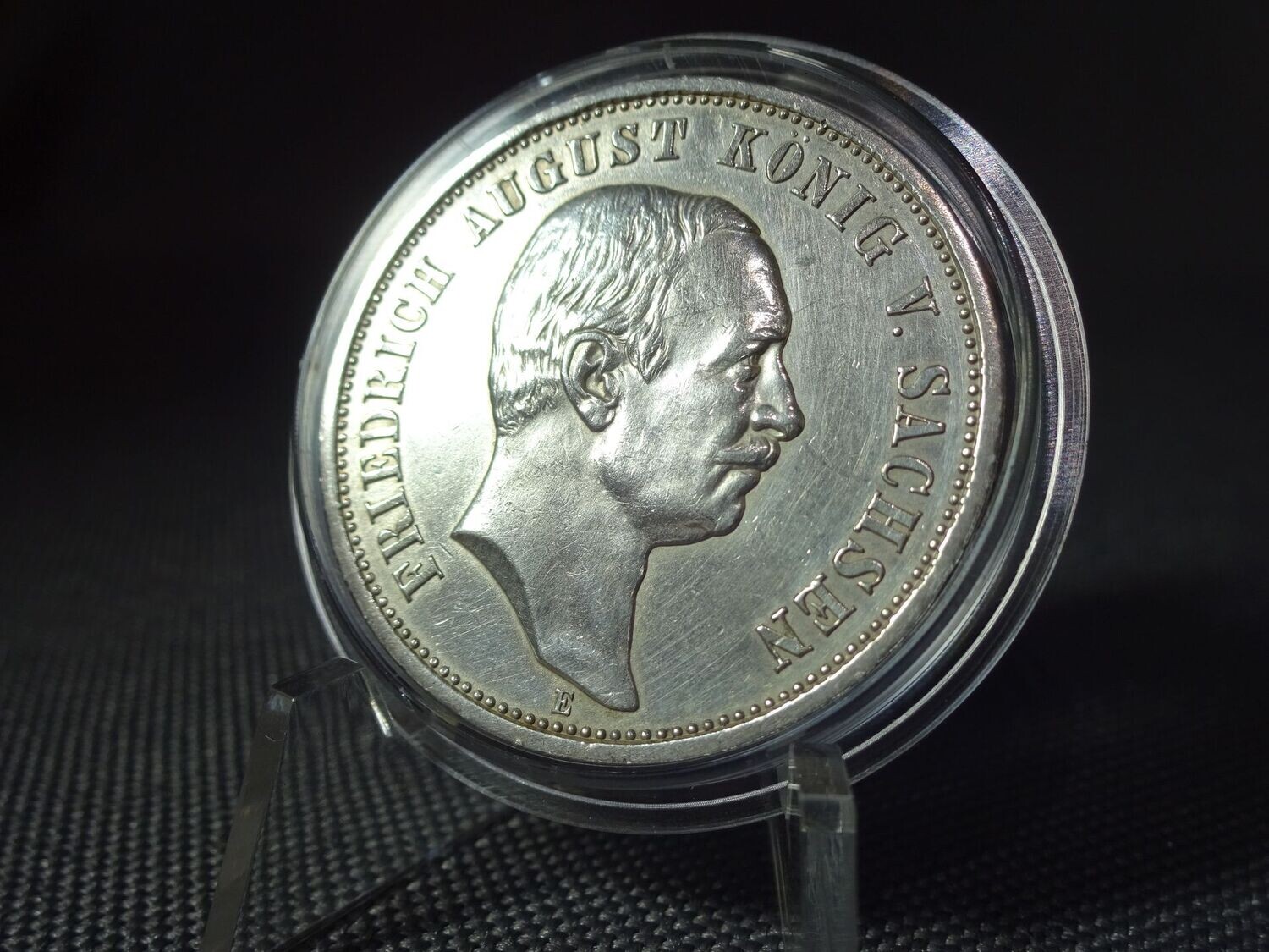 Silbermünze Deutsches Kaiserreich 1911 E 3 Mark Friedrich August König Sachsen Silbermünze Deutsches Kaiserreich 1911 E 3 Mark Friedrich August König Sachsen