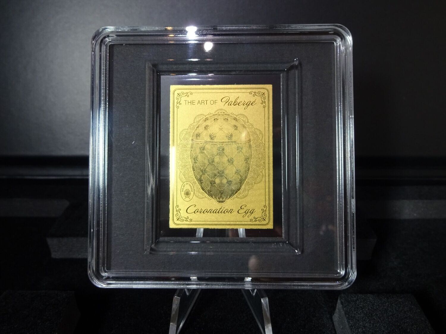 Goldbarren Tschad 3000 Francs Coronation Egg Faberge Ei Münzbarren 1/200 Oz Unze