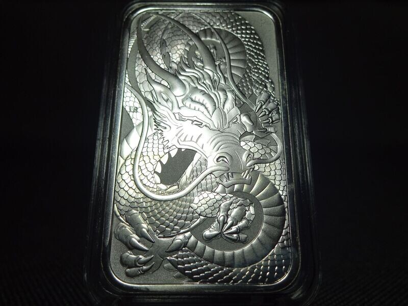 Silberbarren Australien 2021 1 Dollar Drache Rectangle Dragon Münzbarren 1 Oz Unze Silberbarren Australien 2021 1 Dollar Drache Rectangle Dragon Münzbarren 1 Oz Unze