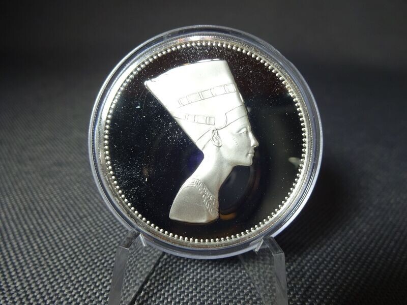 Silbermünze Ägypten 1999 5 Pfund Nofretete Nefertiti Treasures of Ancient Egypt PP Proof Selten