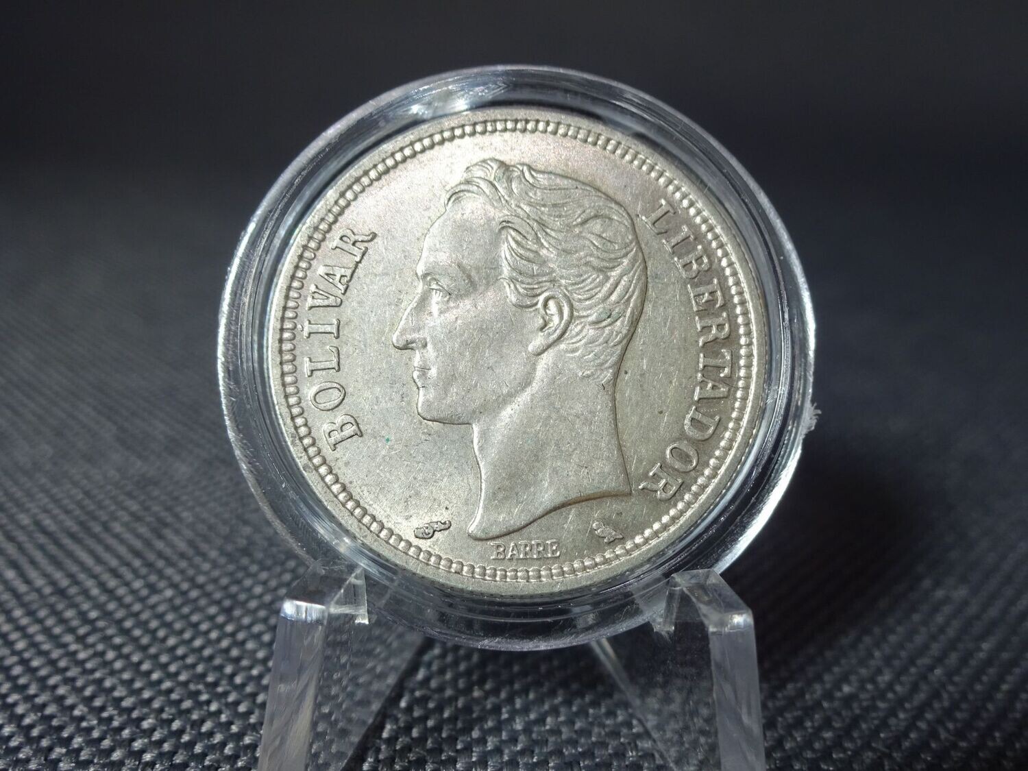 Silbermünze Venezuela 1960 1 Bolivar Libertador