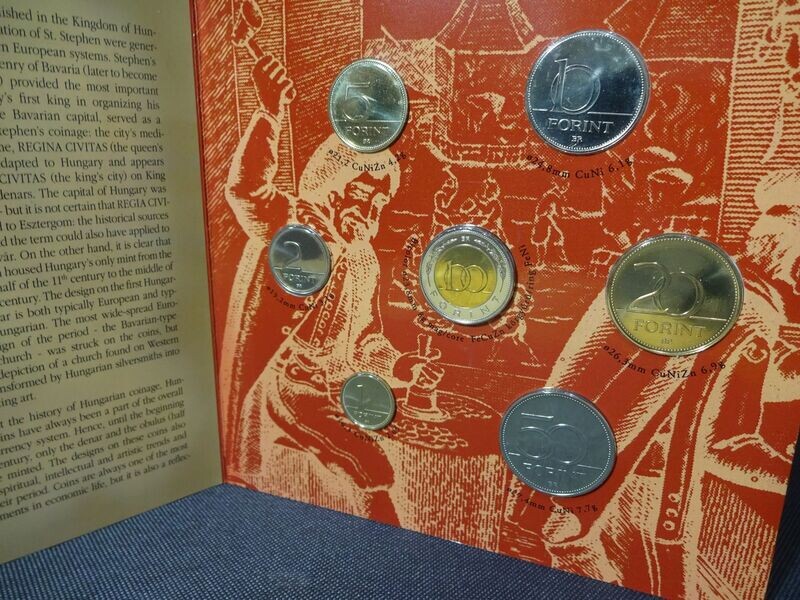 Kursmünzensatz KMS Set Ungarn 2001 1 - 100 Forint 1000 Jahre Ungarische Münzen Blister