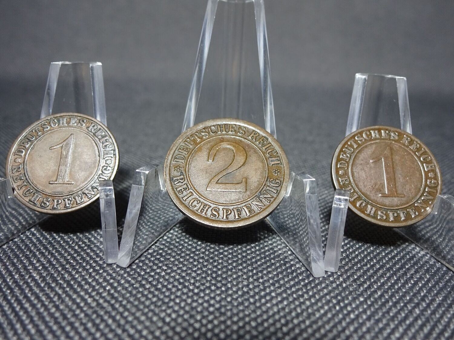 Münzen-Set Weimarer Republik 1924 & 1925 J 1 & 2 Reichspfennig Hamburg Münzen-Set Weimarer Republik 1924 & 1925 J 1 & 2 Reichspfennig Hamburg