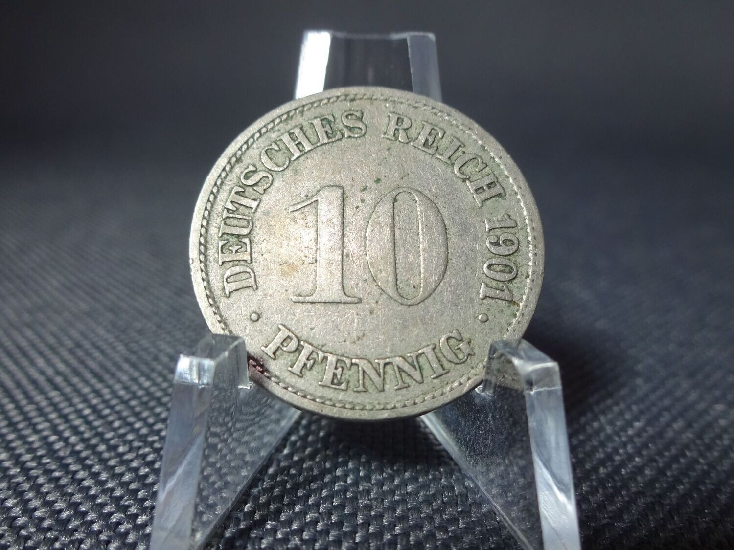 Münze Deutsches Kaiserreich 1901 G 10 Pfennig Karlsruhe