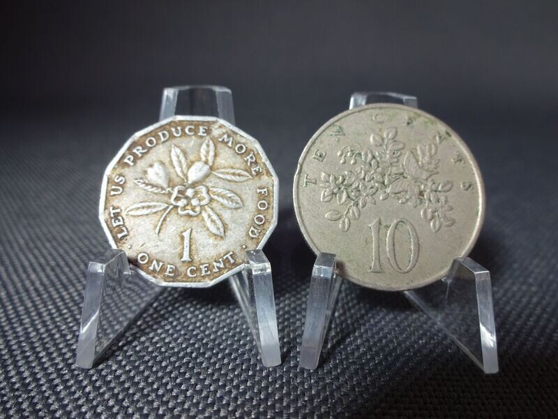 Münzen-Set Jamaika 1969 & 1975 1 & 10 Cent