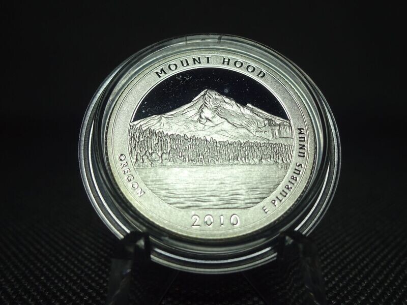 Silbermünze USA 2010 Quarter 1/4 Dollar Mount Hood Oregon Washington Liberty PP Proof