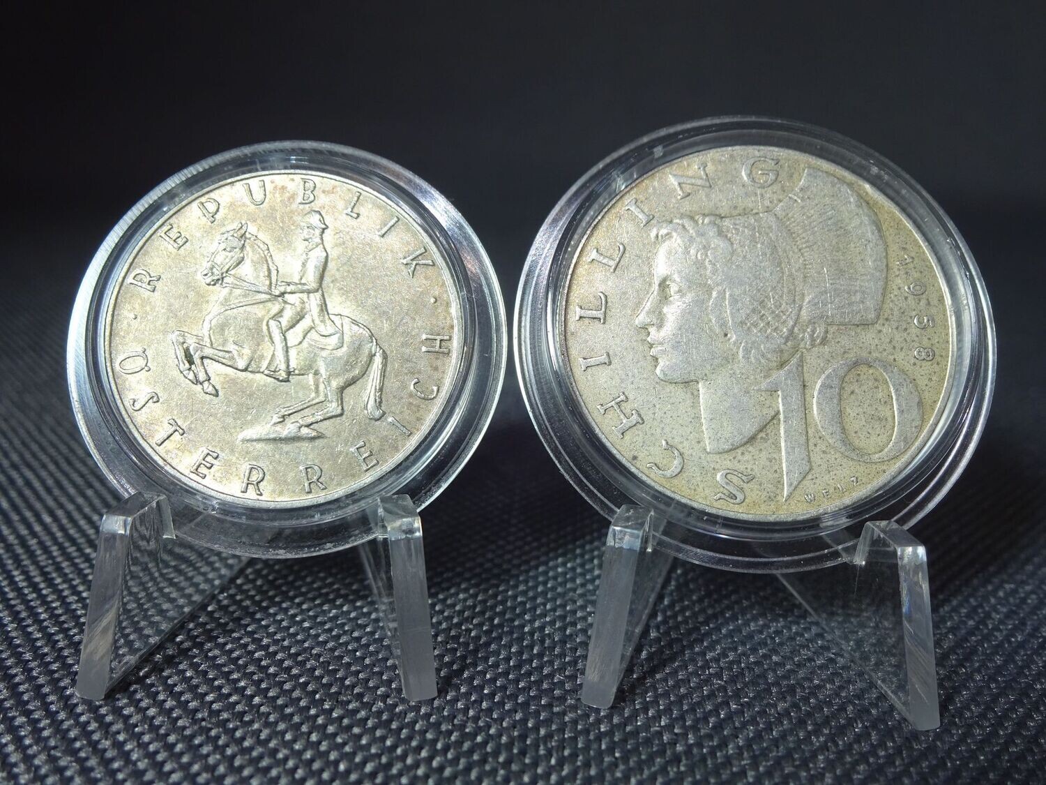 Silbermünzen-Set Österreich 1958 1961 5 10 Schilling Lippizaner Pferd Silbermünzen-Set Österreich 1958 1961 5 10 Schilling Lippizaner Pferd