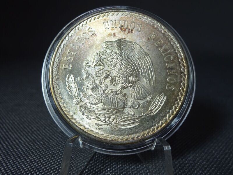 Silbermünze Mexiko 1948 5 Pesos