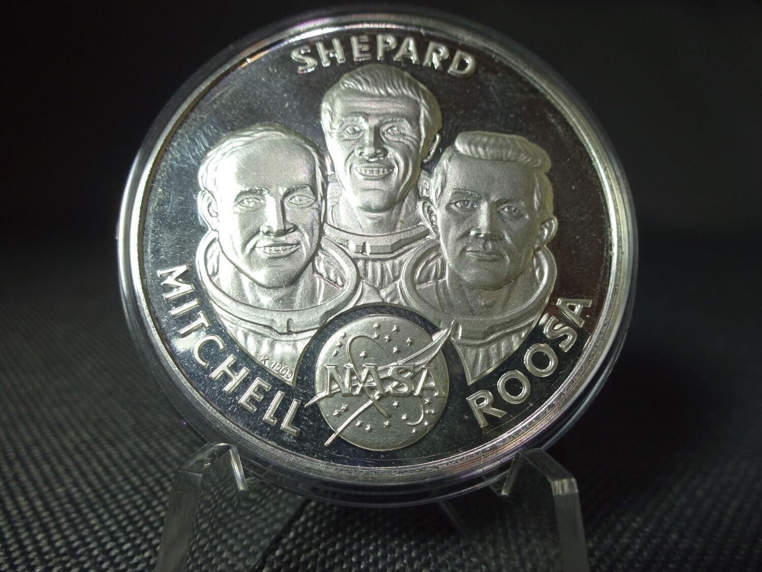 Silbermedaille USA 1971 Apollo 14 NASA Raumfahrt Mondlandung Astronaut Shepard Mitchell Roosa Silbermedaille USA 1971 Apollo 14 NASA Raumfahrt Mondlandung Astronaut Shepard Mitchell Roosa