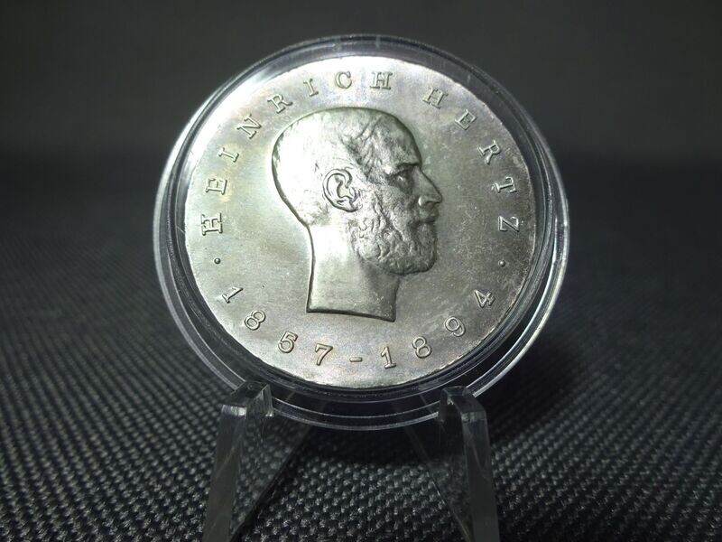 Münze DDR 1969 5 Mark Heinrich Hertz 1857 - 1894 Gedenkmünze Münze DDR 1969 5 Mark Heinrich Hertz 1857 - 1894 Gedenkmünze