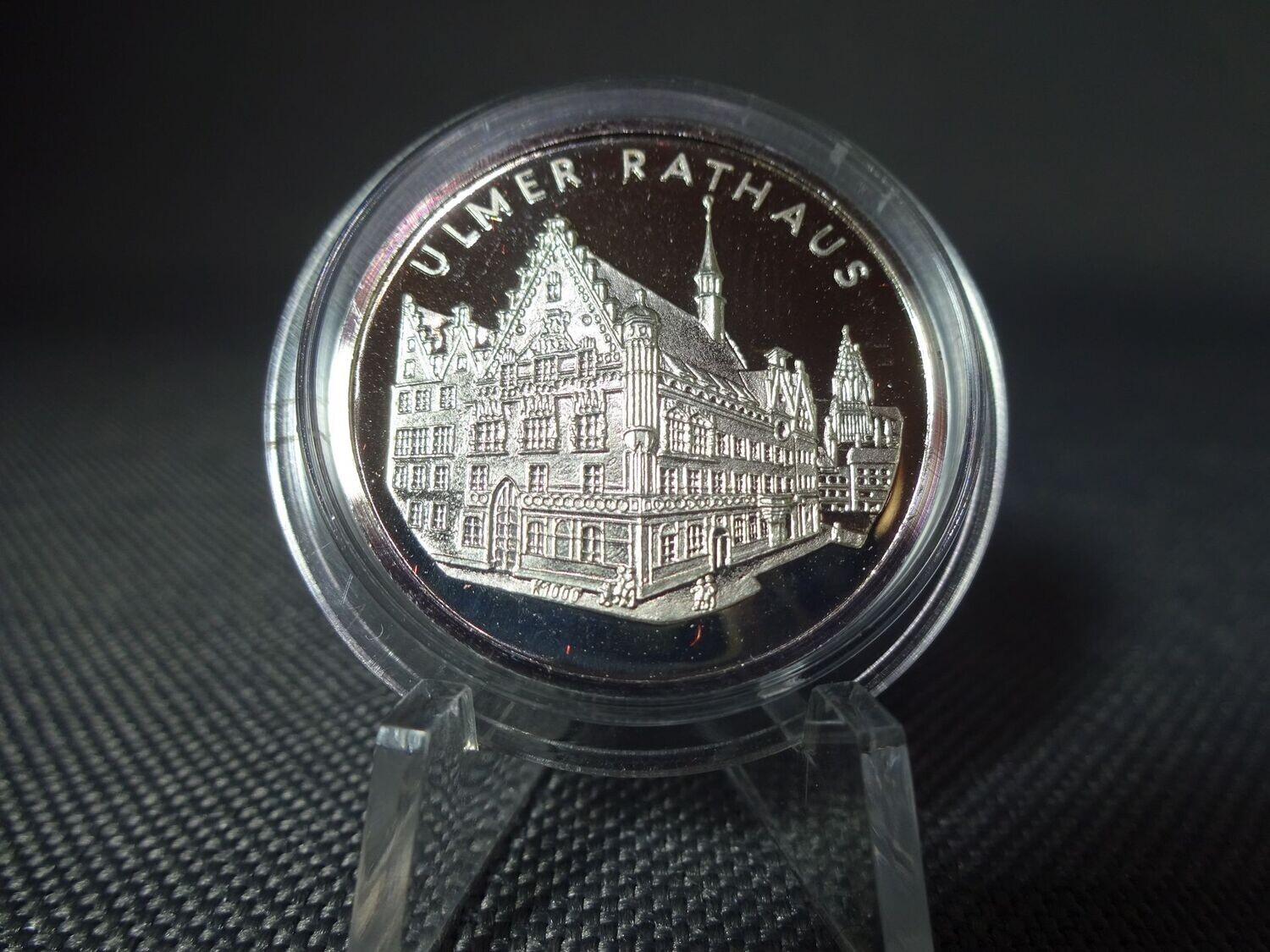Silbermedaille 1977 Ulm Deutschland Ulmer Rathaus Münster Donau