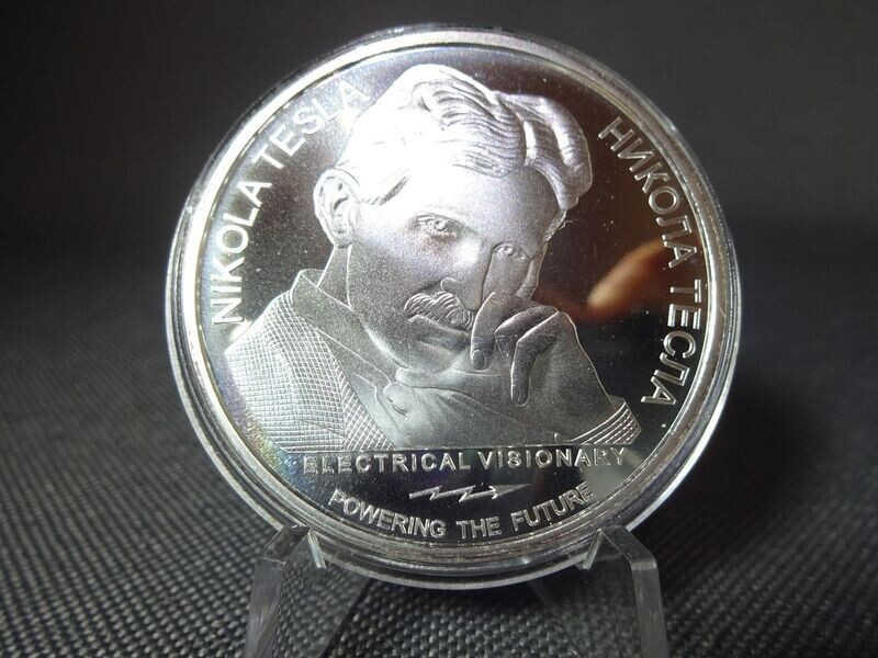 Silbermünze Serbien 2019 100 Dinara Nikola Tesla Remote Control Free Energy 1 Oz Unze