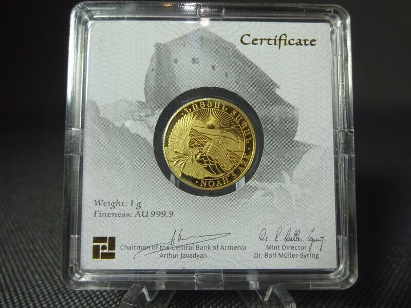 Goldmünze Armenien 2020 100 Dram Arche Noah 1 g