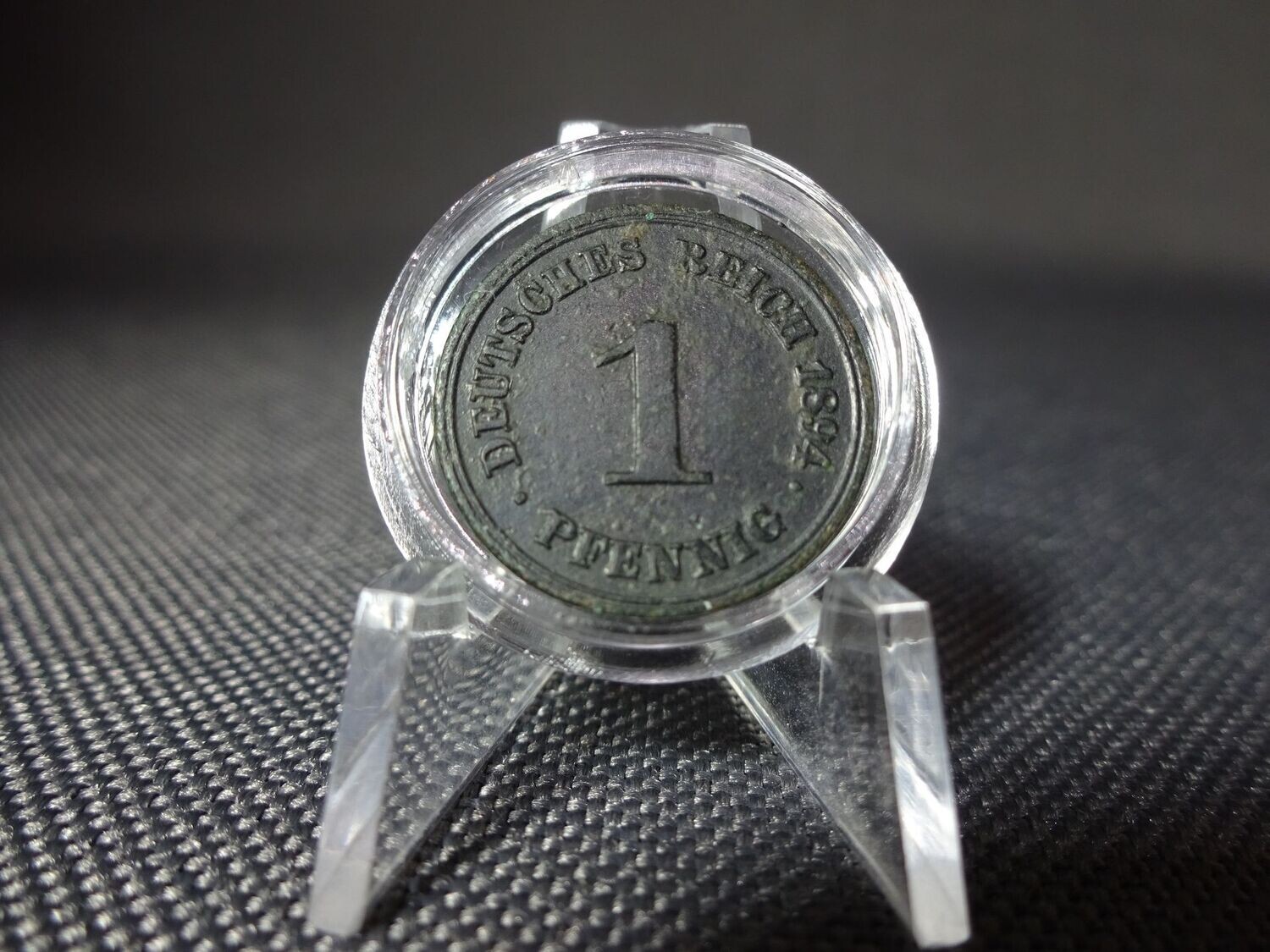 Münze Deutsches Kaiserreich 1894 F 1 Pfennig Stuttgart Dunkel