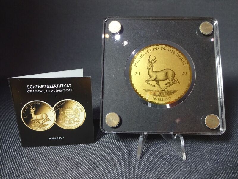 Goldmünze Tschad 2020 5000 Francs Springbok Bullion Coins of the World 1/200 Oz Unze