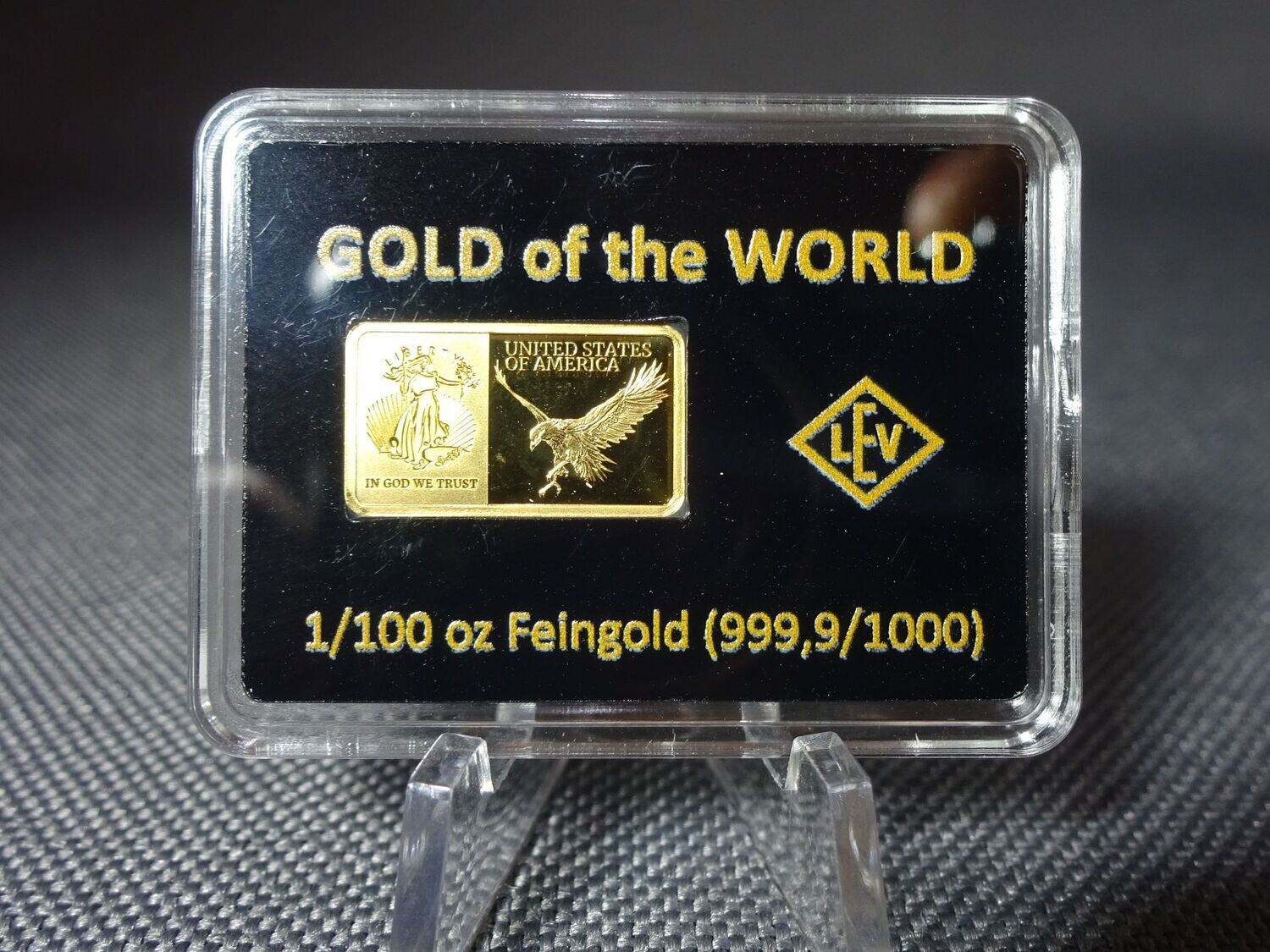 Goldbarren USA American Eagle Liberty Gold of the World 1/100 Oz Unze Goldbarren USA American Eagle Liberty Gold of the World 1/100 Oz Unze