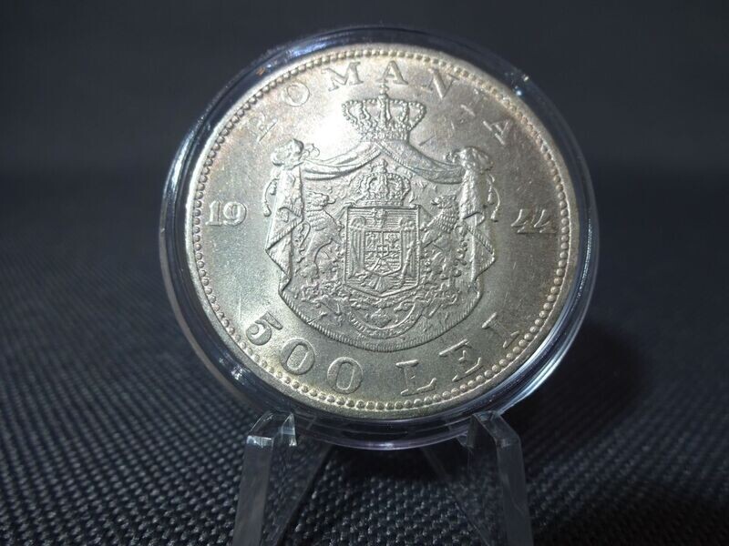 Silbermünze Rumänien 1944 500 Lei König Mihai Michael I. Königreich