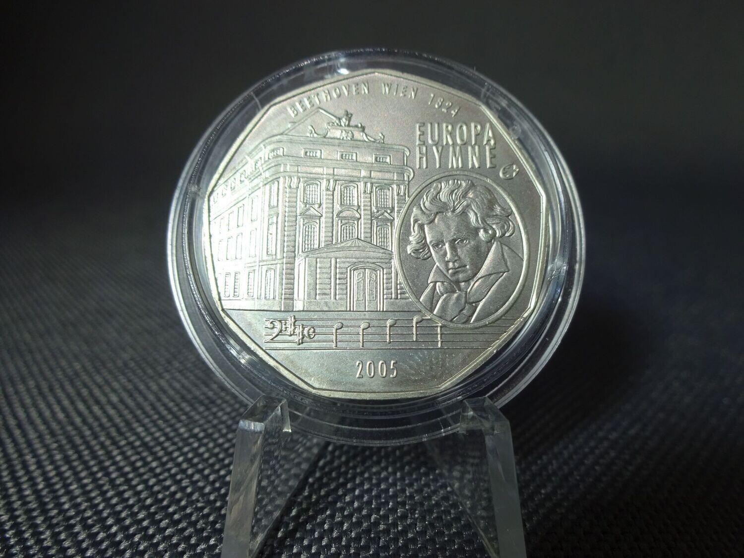 Silbermünze Österreich 2005 5 Euro Ludwig Van Beethoven Wien 1824 Europa Hymne