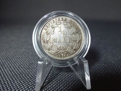 Silbermünze Deutsches Kaiserreich 1916 D 1/2 Mark München Patina