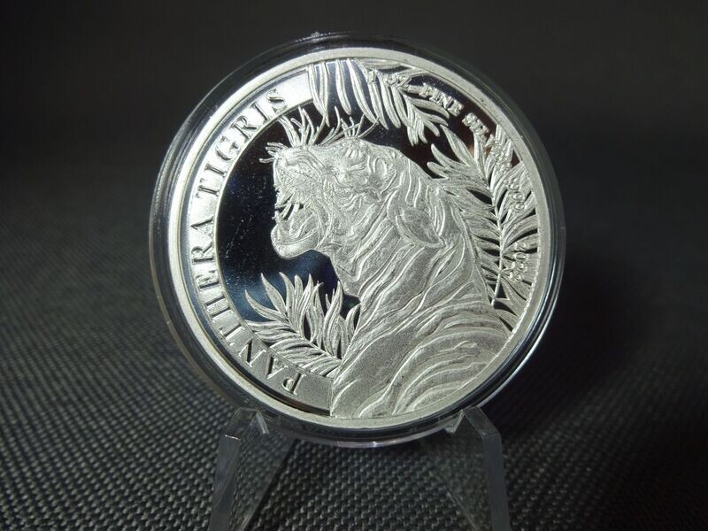 Silbermünze Laos 2022 500 Kip Panthera Tigris Tiger 1 Oz Unze