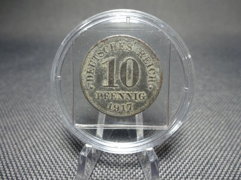 Münze Deutsches Kaiserreich 1917 10 Pfennig Fehlprägung Stempeldrehung