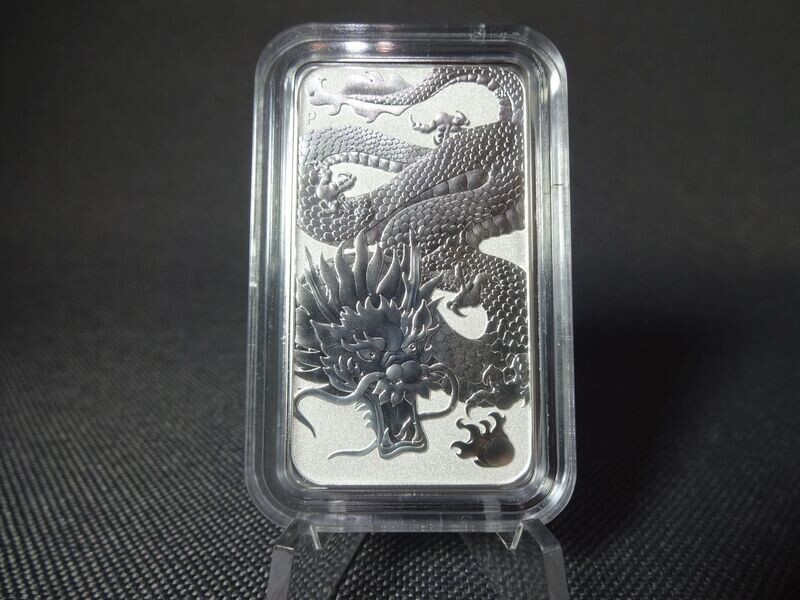 Silberbarren Australien 2022 1 Dollar Drache Rectangle Dragon Münzbarren 1 Oz Unze Silberbarren Australien 2022 1 Dollar Drache Rectangle Dragon Münzbarren 1 Oz Unze