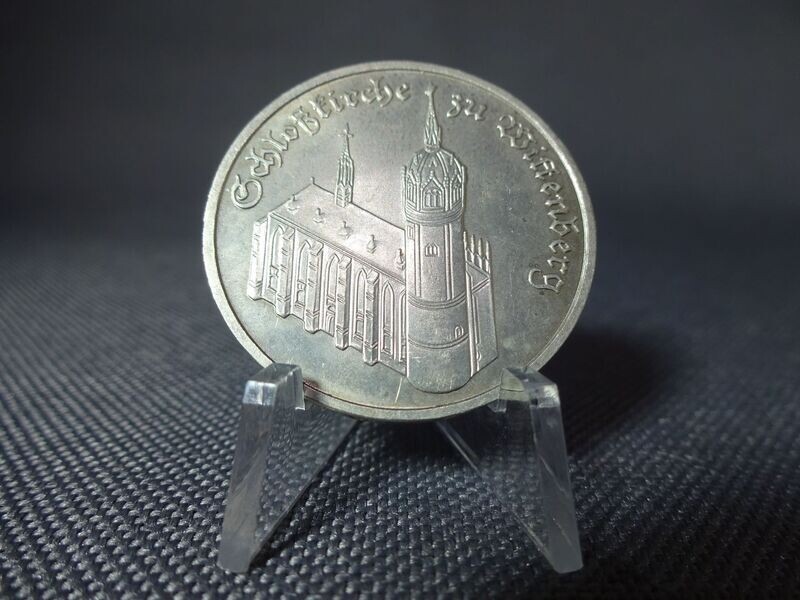 Münze DDR 1983 5 Mark Schloßkirche zu Wittenberg Gedenkmünze