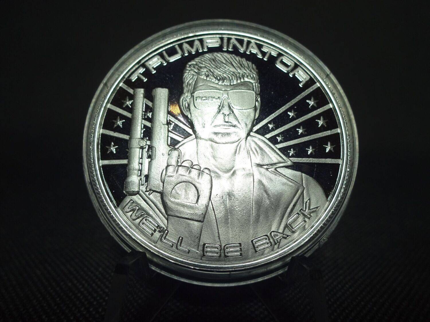 Silbermedaille USA Trumpinator Trump Biden White House 1 Oz Unze