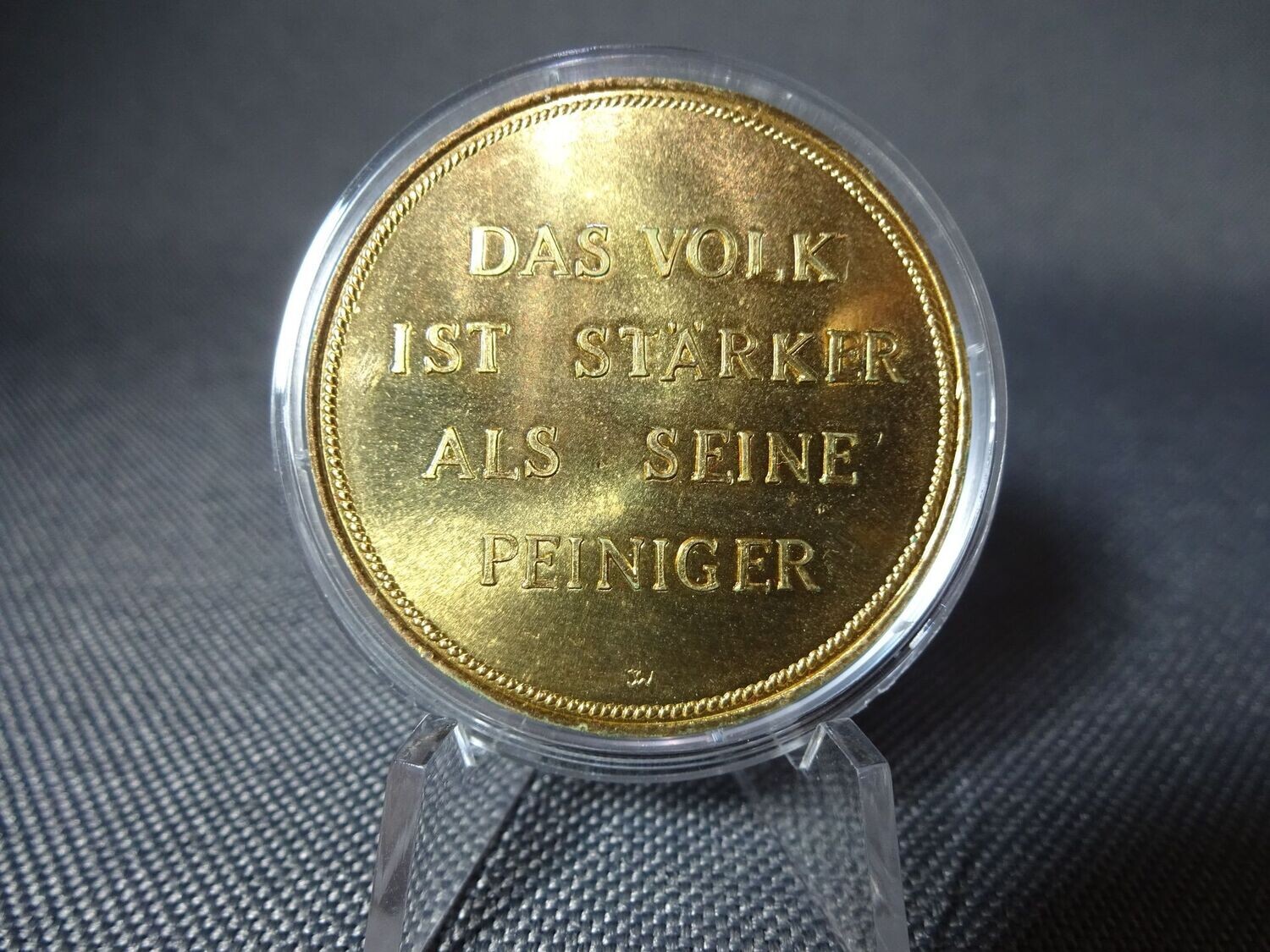 Medaille Deutschland 1989 Brandenburger Tor Weihnachten Volk Stärker Als Peiniger Vergoldet Medaille Deutschland 1989 Brandenburger Tor Weihnachten Volk Stärker Als Peiniger Vergoldet