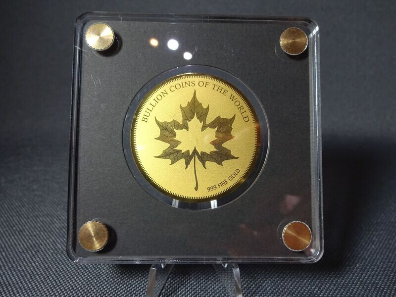 Goldmünze Tschad 2020 5000 Francs Maple Leaf Bullion Coins of the World 1/200 Oz Unze