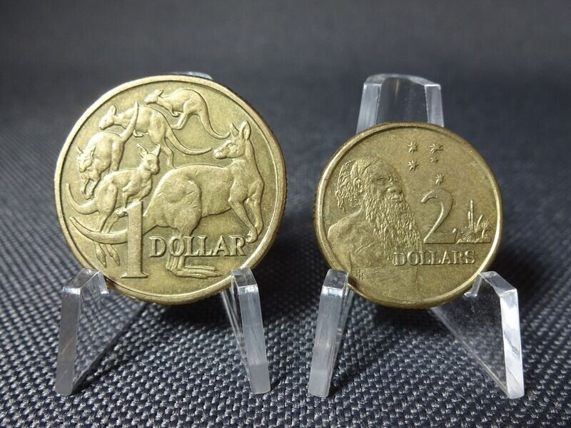 Münzen-Set Australien 1984 1988 1 2 Dollars Münzen-Set Australien 1984 1988 1 2 Dollars