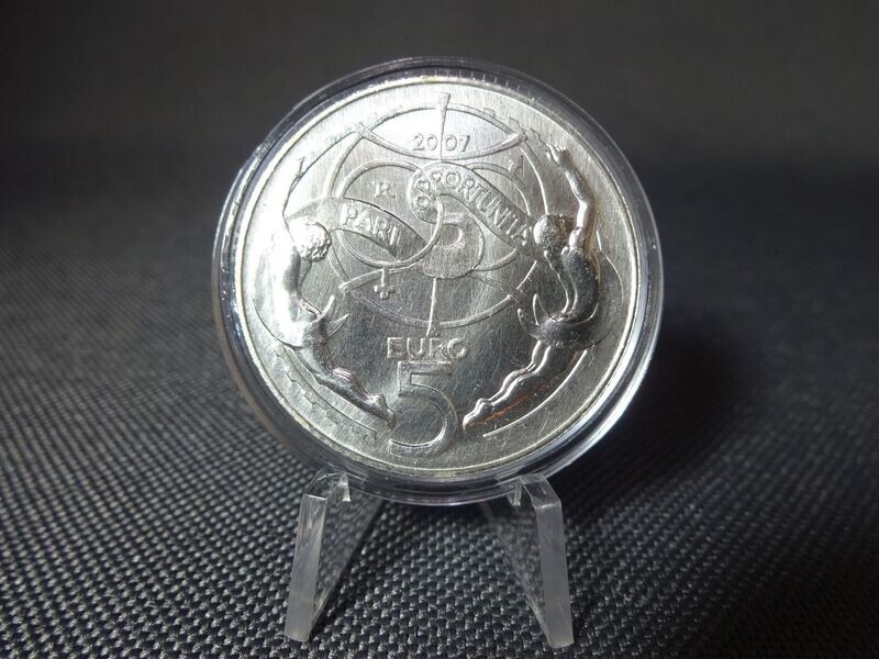Silbermünze San Marino 2007 5 Euro Frau & Mann Chancengleichheit (2.)