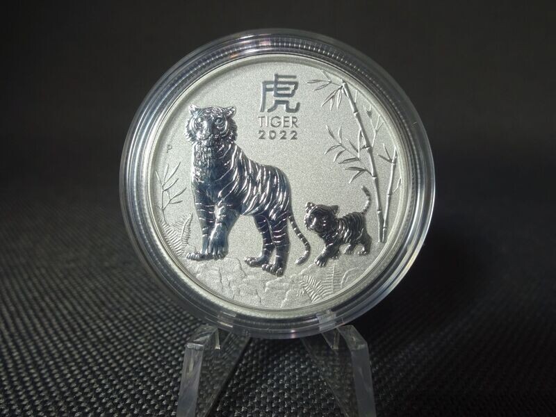 Silbermünze Australien 2022 50 Cents Lunar Year Jahr Tiger 1/2 Oz Unze Silbermünze Australien 2022 50 Cents Lunar Year Jahr Tiger 1/2 Oz Unze