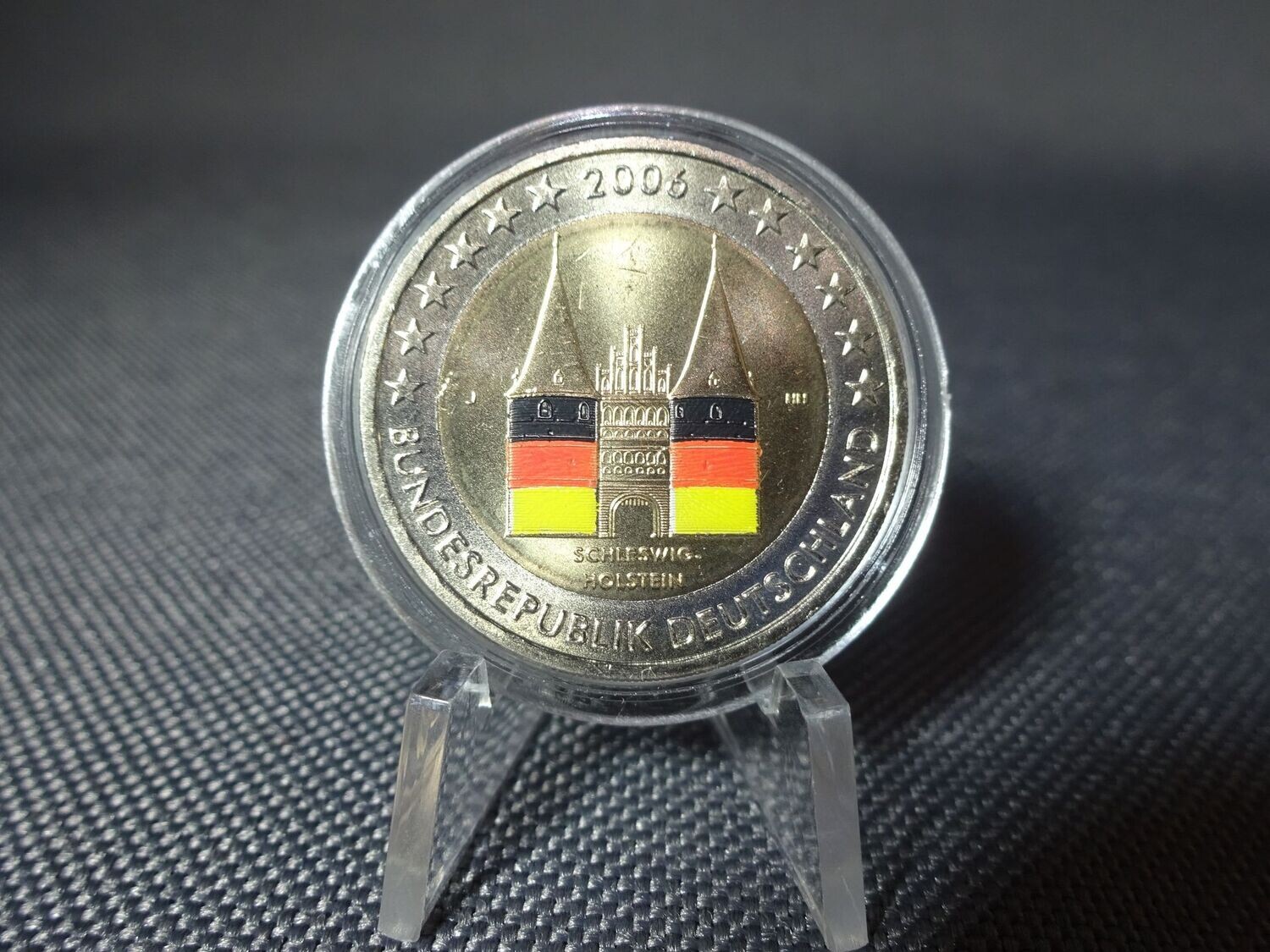 Münze Deutschland 2006 J 2 Euro Schleswig Holstein Hamburg Farbe Münze Deutschland 2006 J 2 Euro Schleswig Holstein Hamburg Farbe