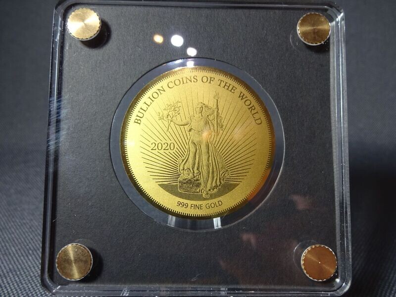 Goldmünze Tschad 2020 5000 Francs Standing Liberty Bullion Coins of the World 1/200 Oz Unze