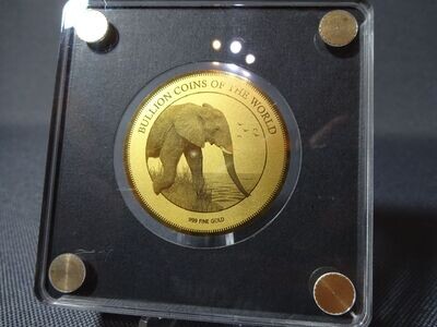 Goldmünze Tschad 2020 5000 Francs Somalia Elefant Bullion Coins of the World 1/200 Oz Unze Goldmünze Tschad 2020 5000 Francs Somalia Elefant Bullion Coins of the World 1/200 Oz Unze