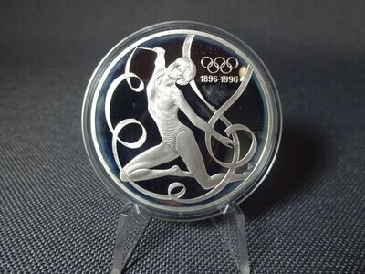 Silbermünze Österreich 1995 200 Schilling Turnen Olympia 1996 PP Proof 1 Oz Unze (2.)