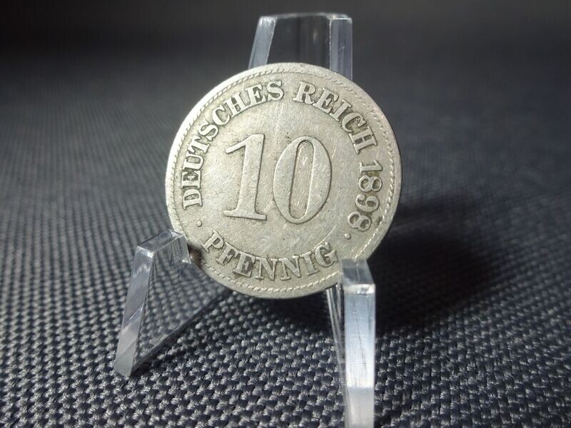 Münze Deutsches Kaiserreich 1898 E 10 Pfennig Muldenhütten