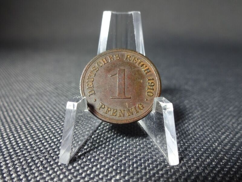 Münze Deutsches Kaiserreich 1910 G 1 Pfennig Karlsruhe