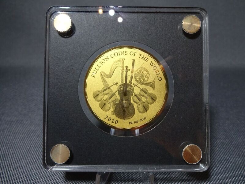Goldmünze Tschad 2020 5000 Francs Wiener Philharmoniker Bullion Coins World 1/200 Oz Unze