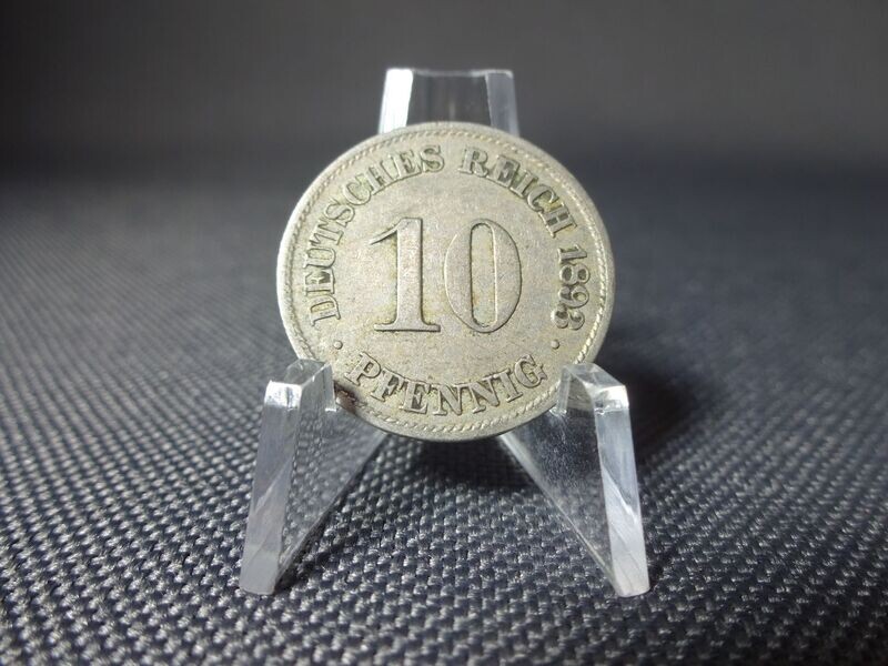 Münze Deutsches Kaiserreich 1893 J 10 Pfennig Hamburg