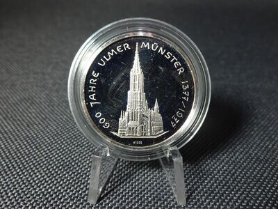 Silbermedaille Deutschland 1977 Ulm 600 Jahre Ulmer Münster Spatz