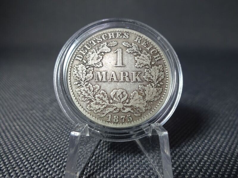 Silbermünze Deutsches Kaiserreich 1875 B 1 Mark Hannover