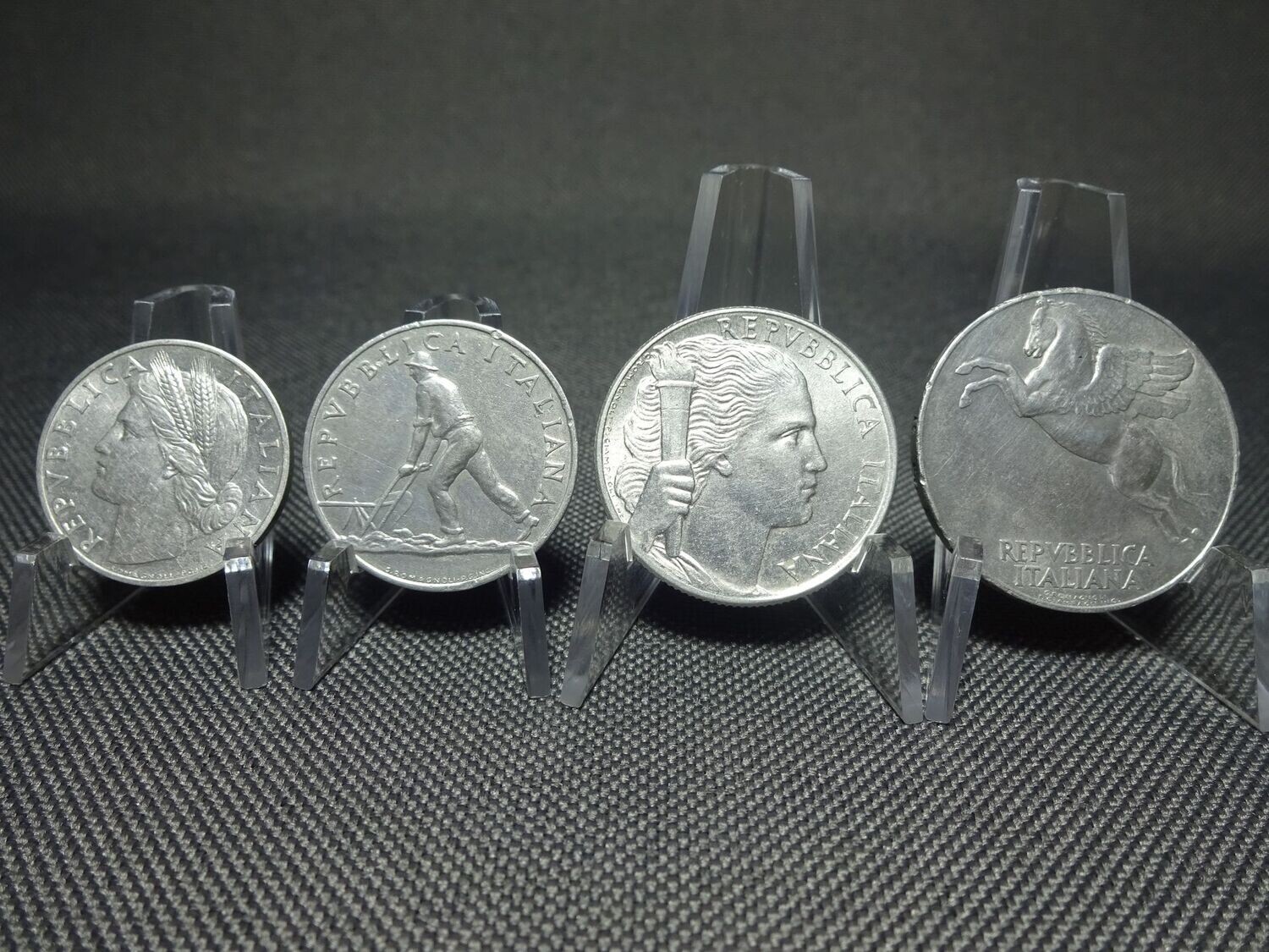 Kursmünzensatz KMS Set Italien 1950 1 2 5 10 Lire Pegasus