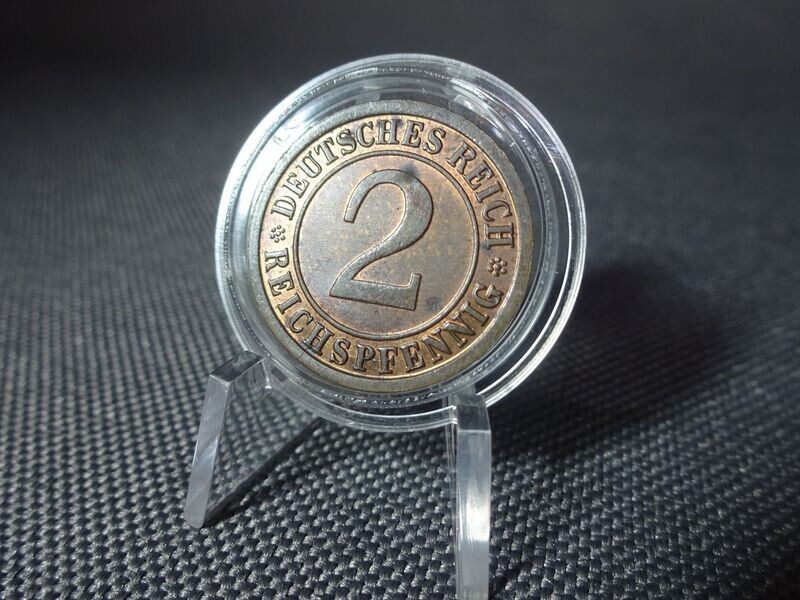 Münze Weimarer Republik 1924 A 2 Reichspfennig Berlin