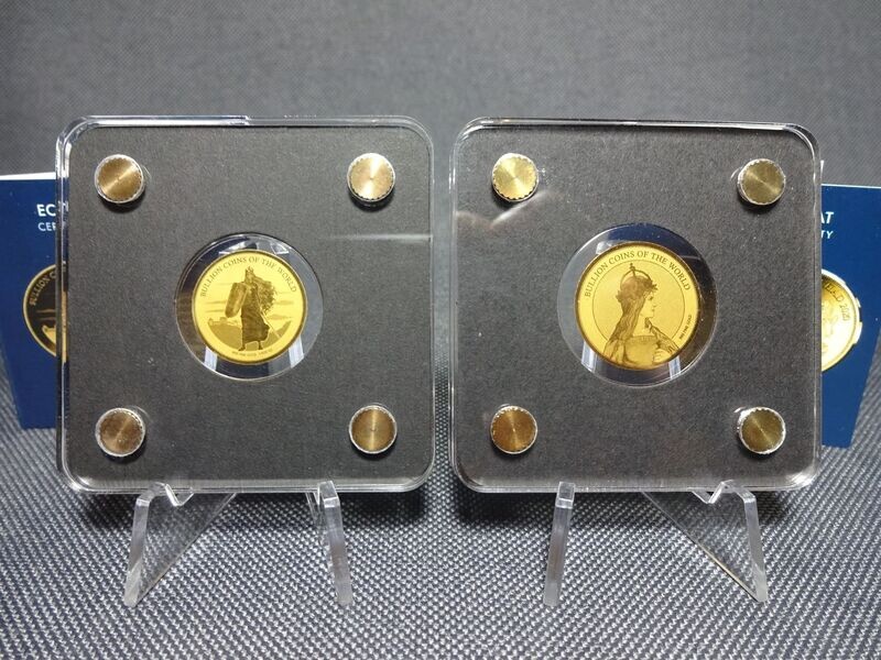 Goldmünzen-Set Tschad 2019 & 2020 3000 Francs Germania Bullion Coins of the World 1/500 Oz Unze