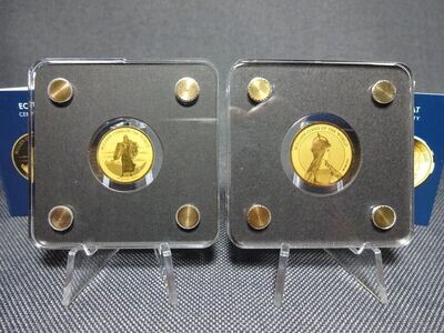 Goldmünzen-Set Tschad 2019 & 2020 3000 Francs Germania Bullion Coins of the World 1/500 Oz Unze